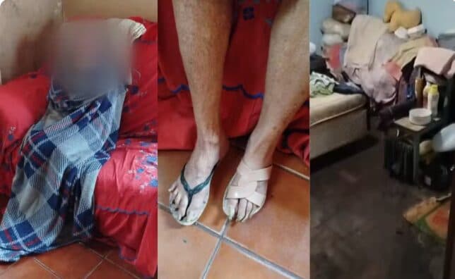 Princípio de incêndio faz polícia descobrir idosa sendo mantida em situação de maus-tratos pelo próprio filho