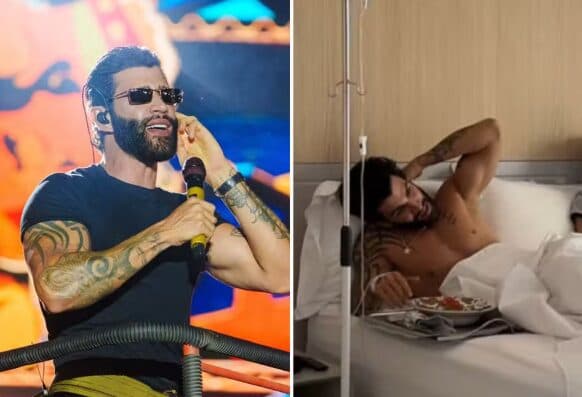 Gusttavo Lima surge na cama após problema de saúde e briga com prefeitura