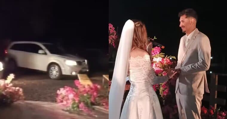 Noivo sofre acidente a caminho do casamento, sobrevive e vai para cerimônia