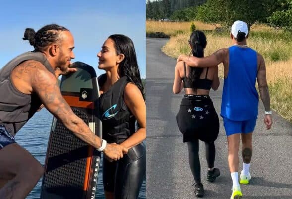 Lewis Hamilton ‘assume’ Kim Kardashian nas redes com fotos românticas; veja