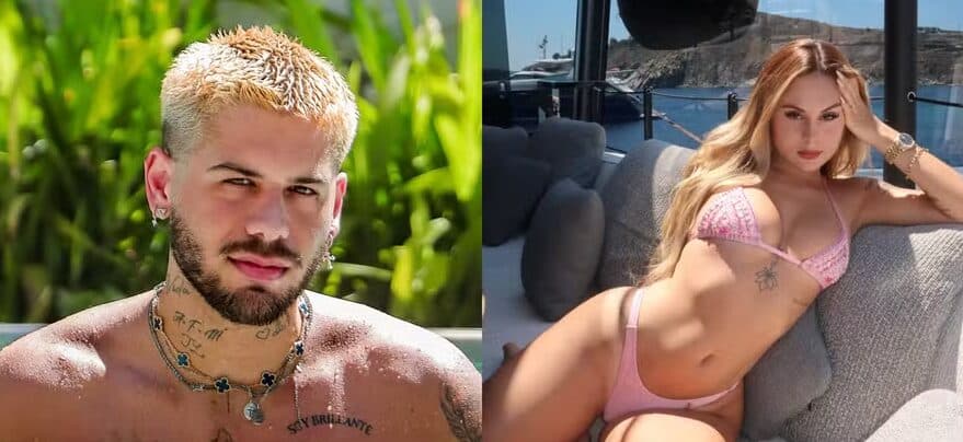 Zé Felipe aparece aos beijos com Lara Jucah em after no Rio