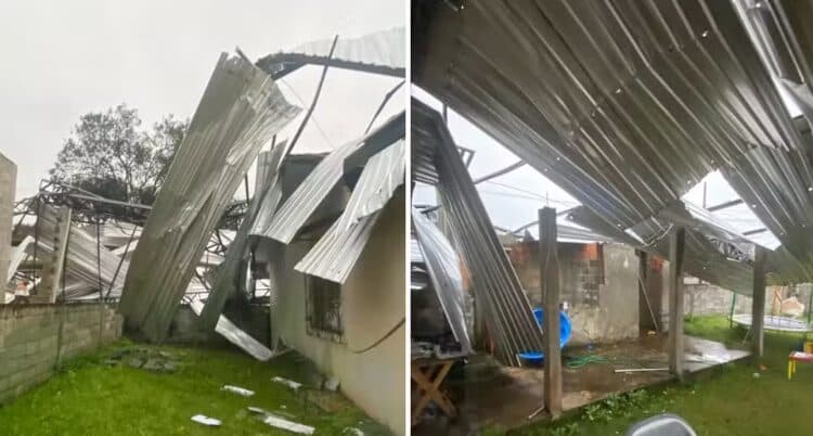 Vídeo: Tempestade no Paraná teve ventos de 80 km/h e estragos se espalham pelo estado