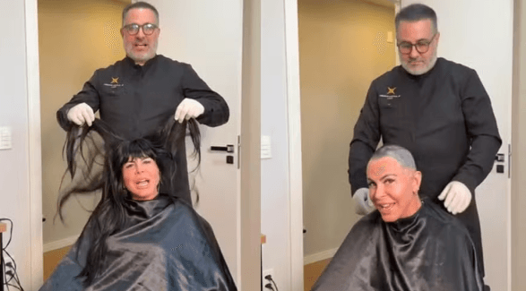 Gretchen raspa cabeça em live antes de iniciar transplante capilar