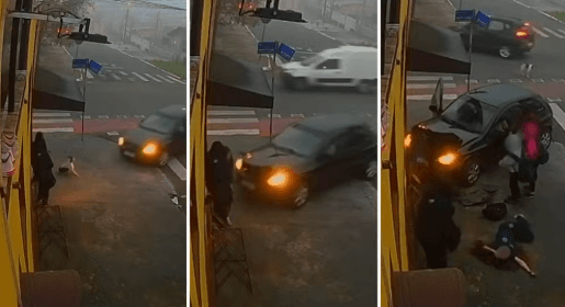 Mulher tenta matar adolescentes jogando carro contra elas em calçada no Paraná, diz delegado