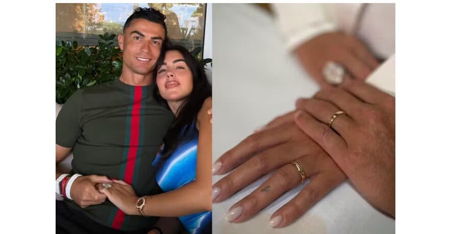 Cristiano Ronaldo e Georgina Rodríguez se casam após dez anos juntos e exibem alianças