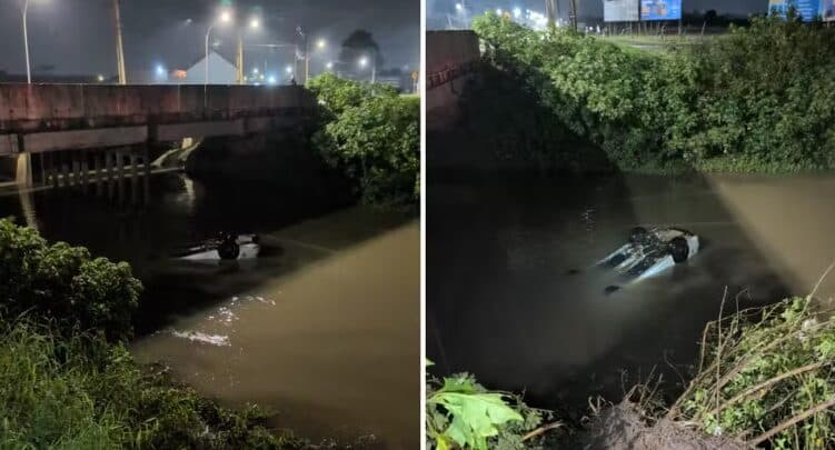 Mulher é encontrada morta mais de 30 horas após carro cair em rio, na Grande Curitiba