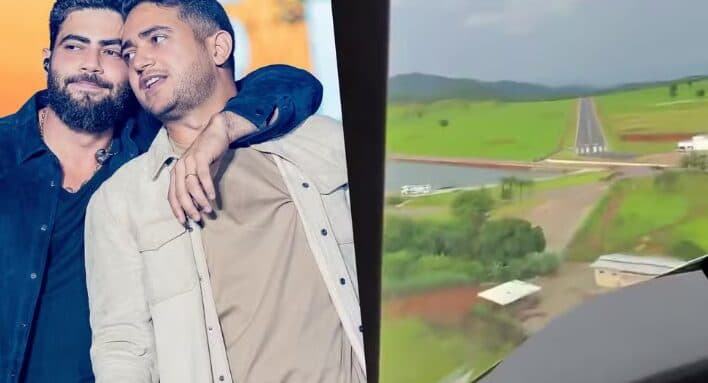 Fazenda de Henrique e Juliano tem aeroporto, piscina de borda infinita, criação de gado Nelore e mais luxos