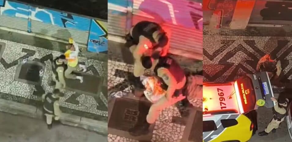 Polícia investiga caso de PMs filmados agredindo homem em Curitiba