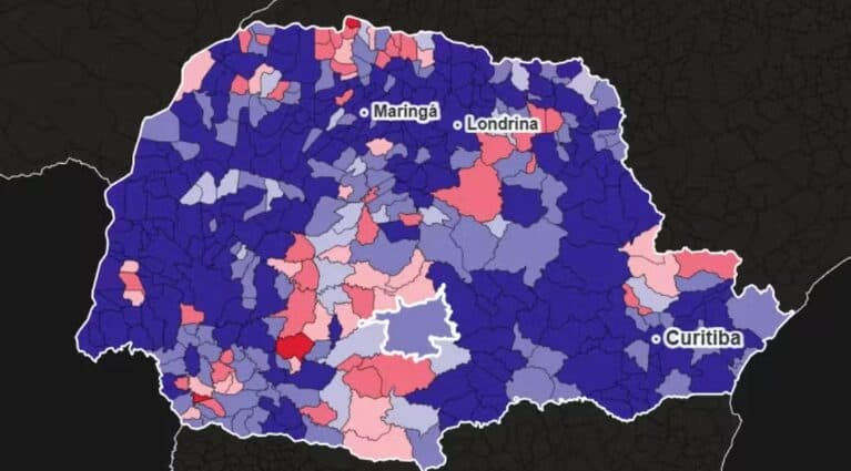 No Paraná, Flávio Bolsonaro ‘venceu’ em 330 municípios e Lula em 69 no 2º turno