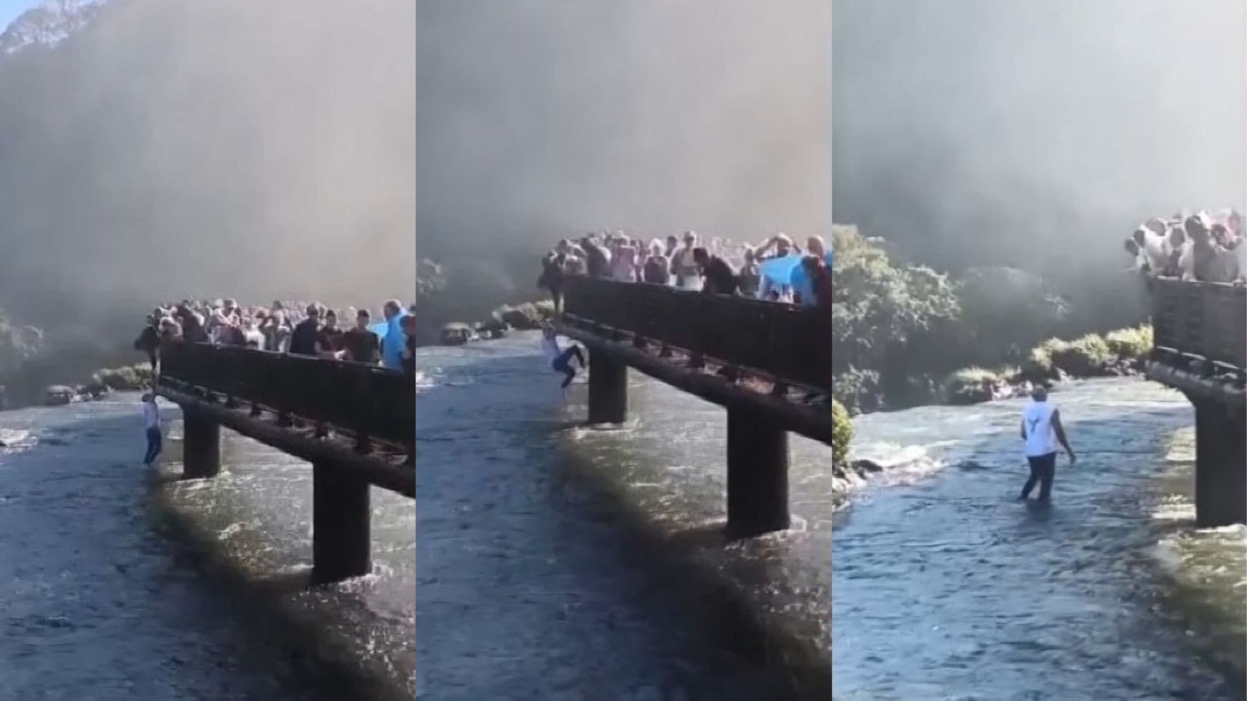 Turista que pulou nas Cataratas do Iguaçu para pegar celular pode ser multado e proibido de voltar ao parque, diz Governo Federal